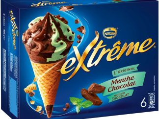 6 CONES EXTREME  Menthe Chocolat Pépites de chocolat