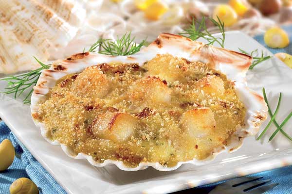 6 COQUILLES St JACQUES 60% DE NOIX