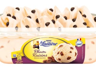GLACE RHUM RAISINS, RAISINS MACÉRÉS LA LAITIÈRE